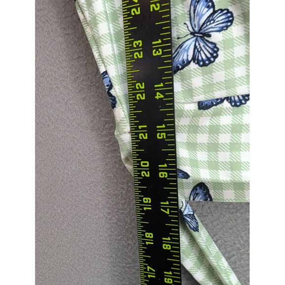 No Comment NY-LA Crop Top Front Tie Butterfly Pattern Stretch Women's XL NWT - Picture 8 of 10